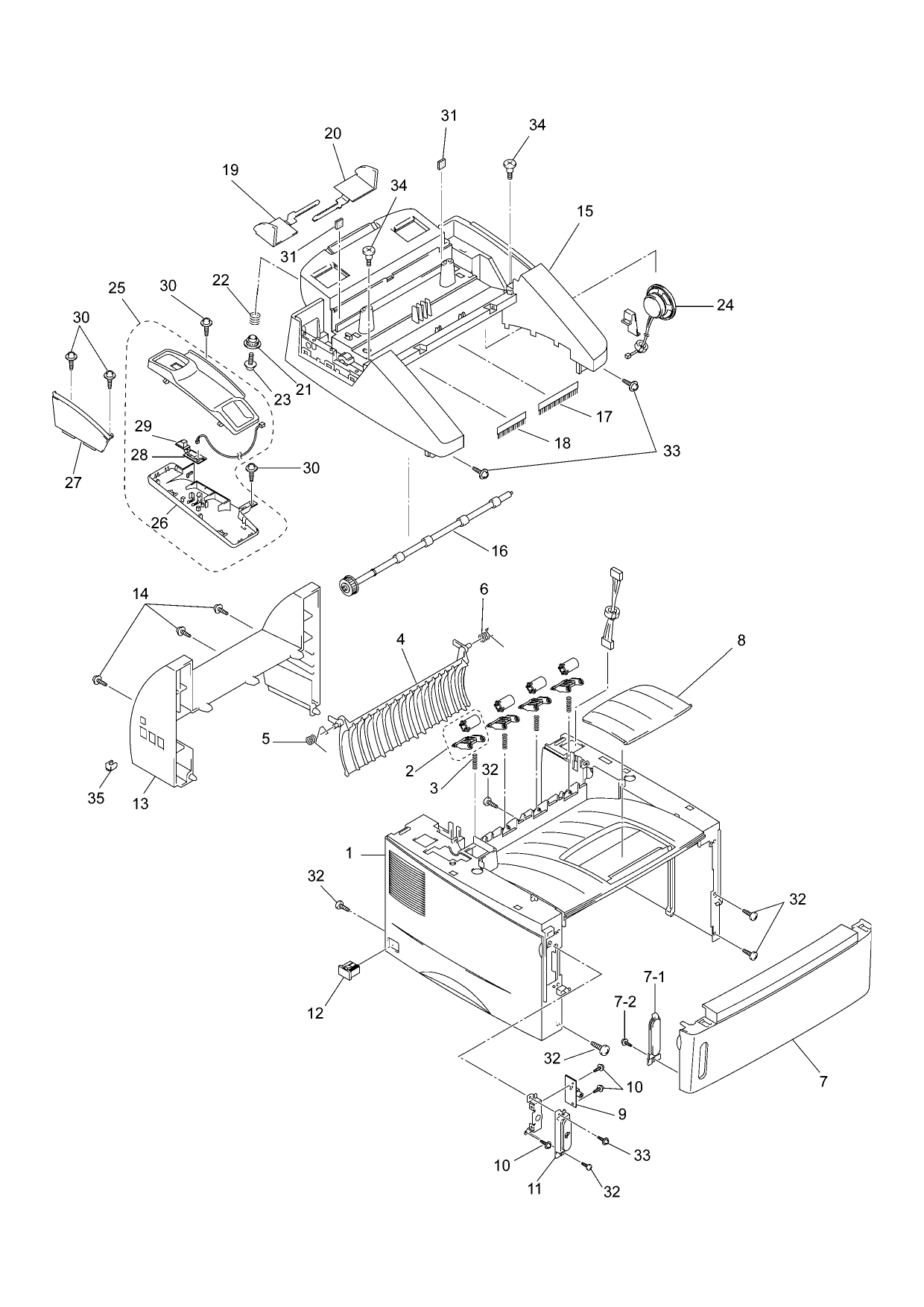 Brother MFC 9660 FAX8360 8370 Parts Reference-4